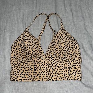 Cheetah print workout top